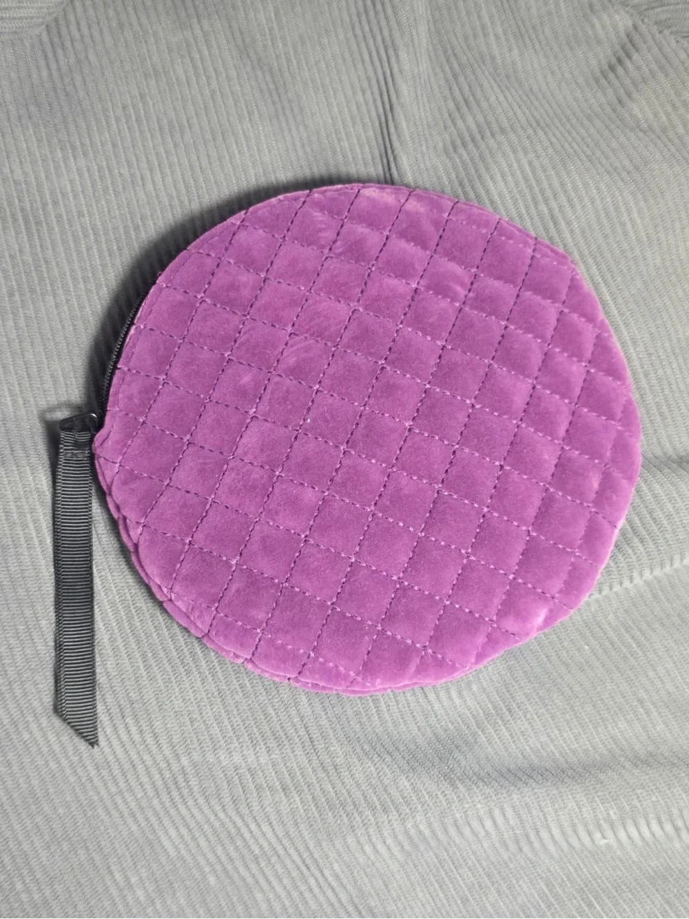 Gucci Purple Quilted Round Cosmetic Case